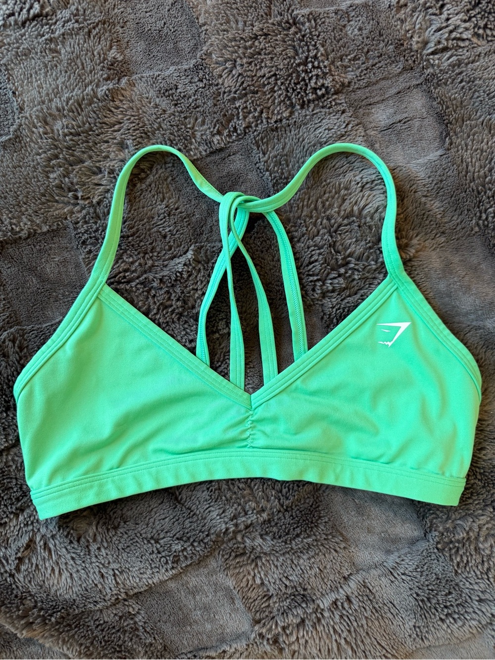 Gymshark Neon Green Strappy Back Sports Bra